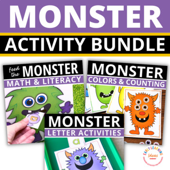 Preview of Halloween Activities for PreK and K - Monster Alphabet - Numbers 1-20 - Colors
