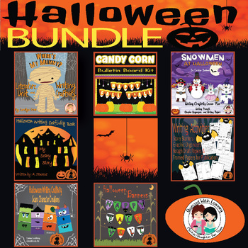 Preview of Halloween Bundle - Picture Book Companions, Writing Activities, & Fun Banners