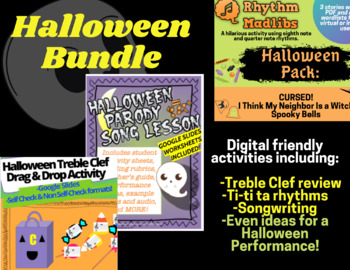 Preview of Halloween Bundle: Several Lessons worth of SPOOKY festive music fun