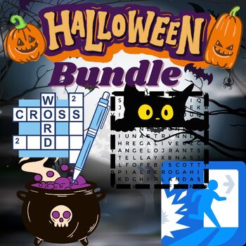 Preview of Halloween Bundle - activities, puzzles and an escape room - no preparation