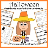 Halloween Bundle for First Grade | Math and Literacy Skill