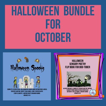 Preview of Halloween Bundle for October (Grades 6-8)
