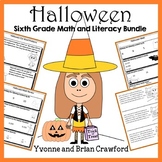 Halloween Bundle for Sixth Grade | Math and Literacy Skill