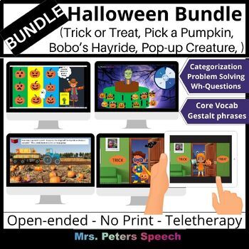 Preview of Halloween Bundle of Interactive Speech Games