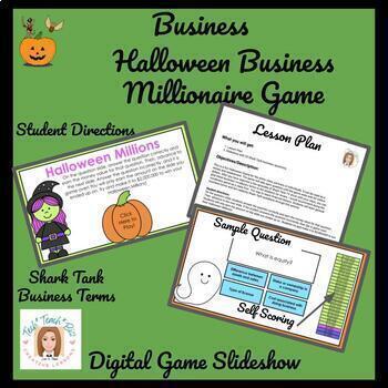 Preview of Halloween Business Shark Tank Millionaire Game