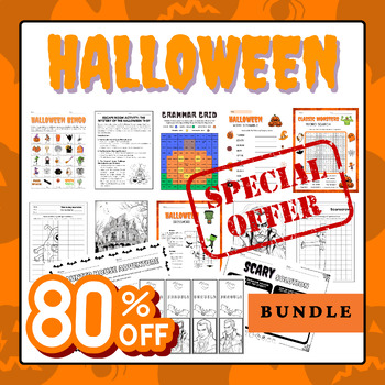 Preview of Halloween Busy Work Packets Bundle -Early Finishers Fun Activities