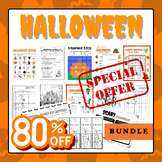 Halloween Busy Work Packets Bundle -Early Finishers Fun Ac
