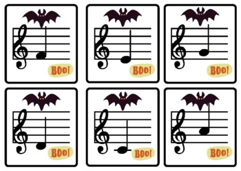 Preview of Halloween C Major Position Flashcards