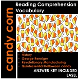 Halloween - CANDY CORN - Reading Comprehension and Vocabul