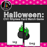 Halloween CVC Rhymes Match Game