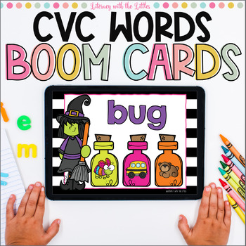 Preview of Halloween CVC Words BOOM Cards | Digital Task Cards | Distance Learning