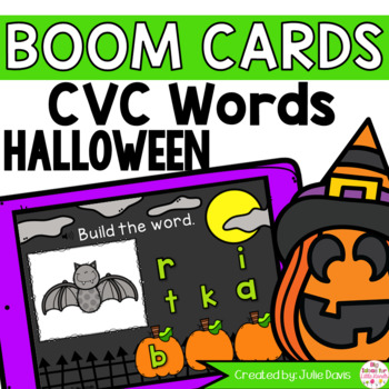 Preview of Halloween CVC Words Digital Game Boom Cards™