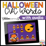 Halloween CVC Words Short Vowels with Audio Boom Cards & T