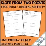 Halloween Math Activity for Middle School | Slope