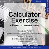 Halloween Calculator Math Activity High School Algebra