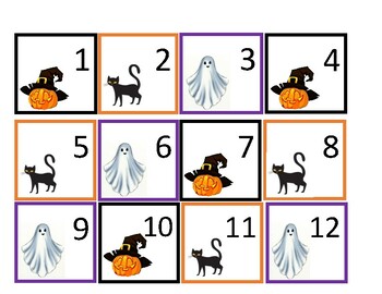 Halloween Calendar Cards by Pre-k is Life | TPT