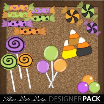 Halloween Candy by Three LittleLadys-Clipart Fairys | TpT