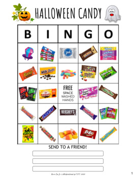 Halloween Candy Bingo 10 Unique Cards Fun And Games By Mrworksheet