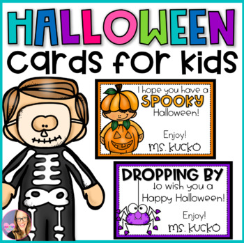 Preview of Halloween Editable Cards for Kids