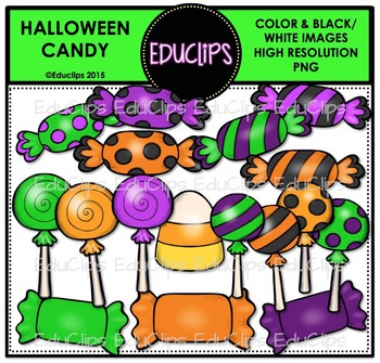 Preview of Halloween Candy Clip Art Bundle {Educlips Clipart}
