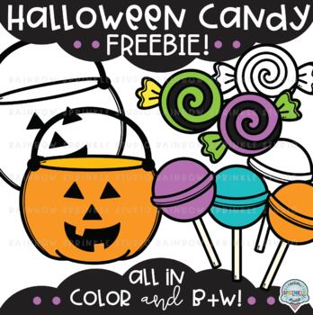 Halloween Candy Clipart FREEBIE! by Rainbow Sprinkle Studio - Sasha Mitten