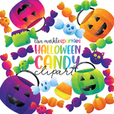 Halloween Candy Clipart Watercolor Trick or Treat Candy Co