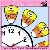 Candy Corn Clock Labels - Halloween Decorations