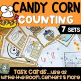 Halloween Candy Corn Counting | Math Centers Task Cards Nu