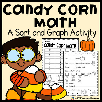 Preview of Halloween Candy Corn Math Sorting and Graphing Activity