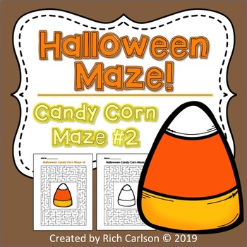 Halloween Candy Corn Maze 2! Halloween Maze FUN! (Color and Black Line)