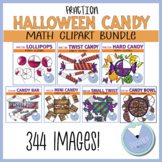 Halloween Candy Fraction Math Clipart Bundle