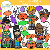 Friendly and Cute Halloween Candy Kids Clip Art