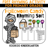 Halloween Candy Rhyming Sort