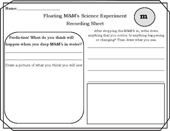 Halloween Candy Science Experiment! Floating M&M's and Skittles Worksheets