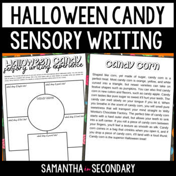 Preview of Halloween Candy Sensory Writing Activity