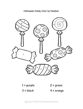 Halloween Candy Worksheets by CC's Classroom Creations | TPT