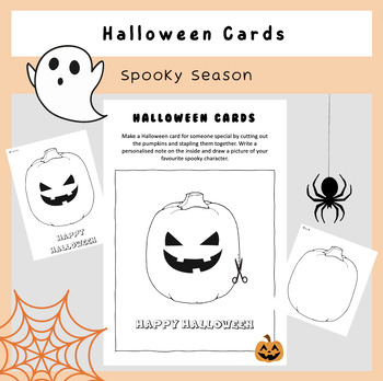 Preview of Halloween Card Making Activity | October Spooky Season