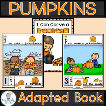 Preview of Halloween Fall Pumpkins -Adapted Book (PreK-2/ELL/Autism/SPED)