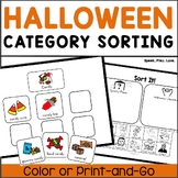 Halloween Category Sorting - Categories Speech Therapy Act