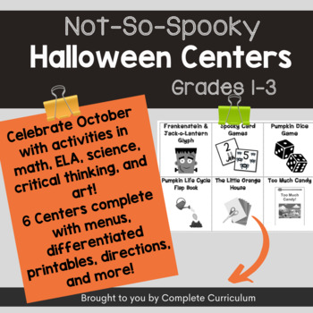 Preview of Halloween Centers for Grades 1-3