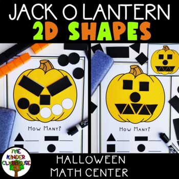 Preview of Halloween Centers for Kindergarten | Halloween 2D Shapes