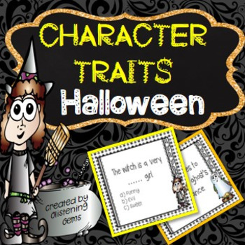 Preview of Halloween Character Trait Task Cards