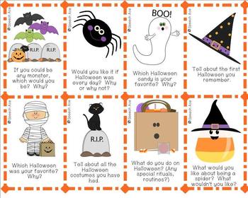 Halloween Chat: Conversation Starters and Story Starters by Speech Ace