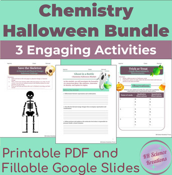 Preview of Halloween Chemistry Activity Bundle