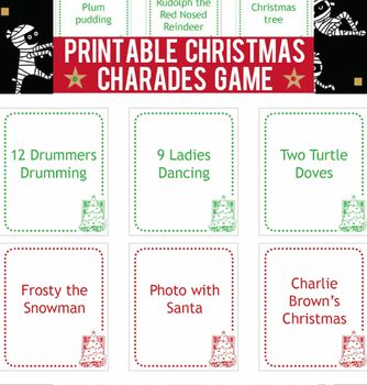 Halloween Christmas Charades Printable by English For Kids ABC | TpT