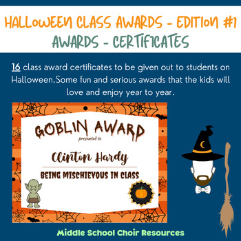 Preview of Halloween Class Awards - Edition #1