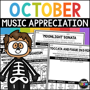 Preview of Spooktacular Sounds: A Halloween Classical Music Activity Bundle for October