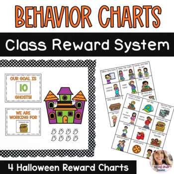 Preview of Halloween October Classroom Behavior Management Incentive Charts