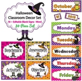 Editable October Signs Decor Great for Halloween Centers A