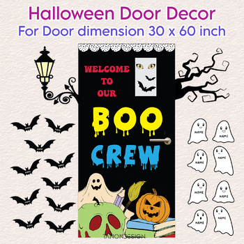 Preview of Halloween Classroom Door Decor, Decor Kit, printable, bulletin board